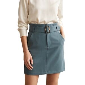 Banana Republic Factory Slate Blue Mini Skirt with Belt
